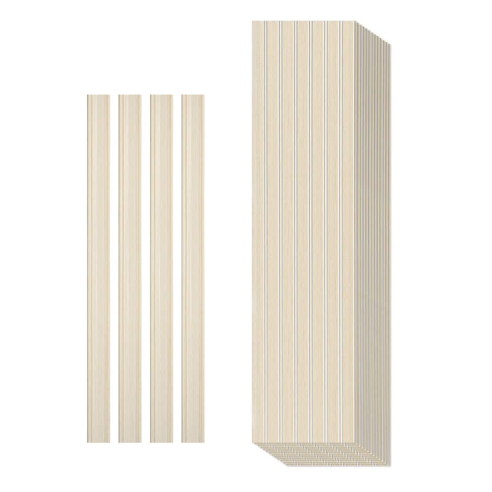 Art3d Decorative PS Wall Panel Kit with Trim, 12 Panels & 4 Edge Strips - N/A