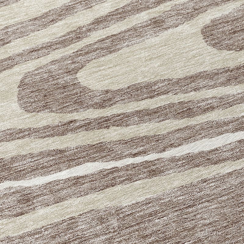 Machine Washable Indoor/ Outdoor Abstract Illusion Chantille Rug