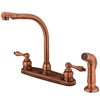 Kingston Brass Victorian Centerset Kitchen Faucet in Antique Copper - Antique Copper