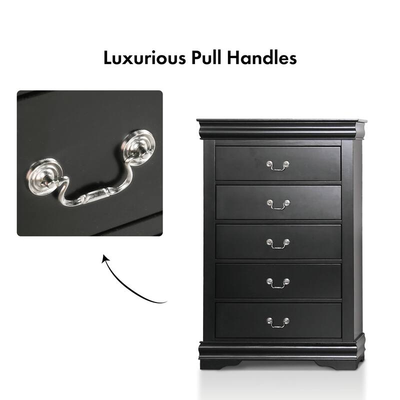 Furniture of America Mayday Traditional Solid Wood 5-drawer Chest