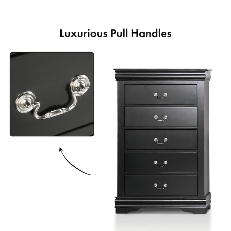 Furniture of America Mayday Traditional Solid Wood 3-Piece Sleigh Bedroom Set