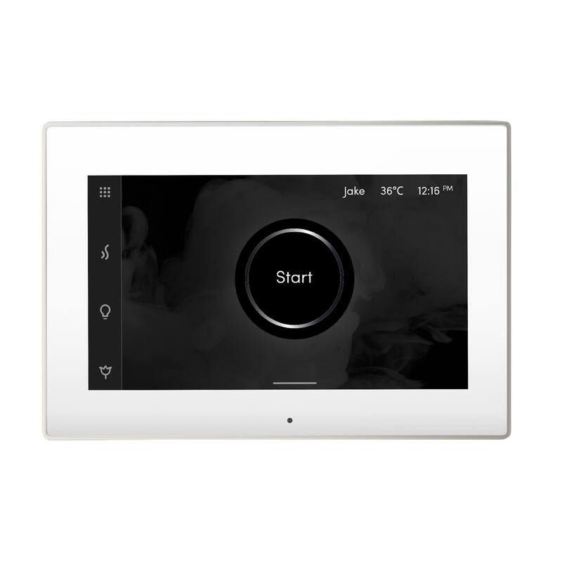 Mr Steam ISX Isteamx Steam Shower Control and Steamhead - White / Polished Nickel