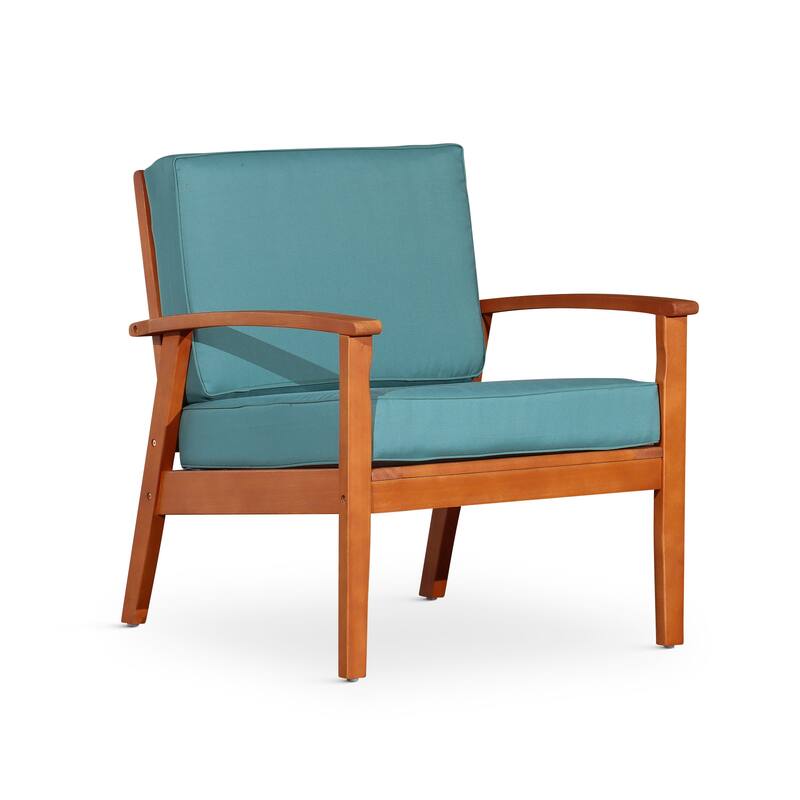 DTY Outdoor Living Longs Peak Deep Seat Eucalyptus Chair - Natural Oil/ Sage