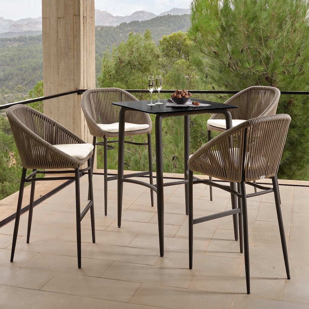 Skyline Design Rodona 5-Piece Pub Set with Sunbrella Cushions