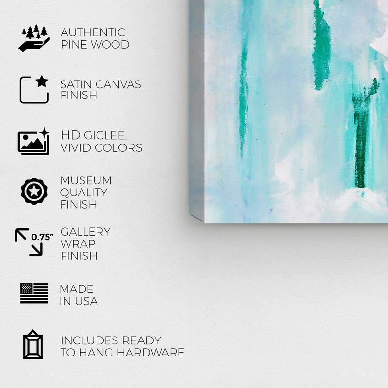 Wynwood Studio Canvas Abstract Fallen Code White and Modern & Contemporary Wall Art Canvas Print