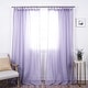 preview thumbnail 8 of 39, Aurora Home Textured Faux Linen Tie Top Curtain Panel Pair - 84" & 96" Lilac - 52 X 84