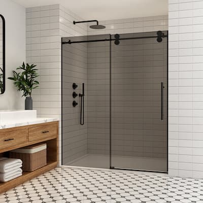 Echarri Single Sliding Frameless Shower Door with Tinted Glass