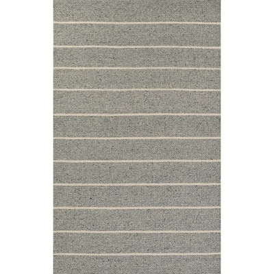 Momeni Twine Wool and Viscose Hand Woven Striped Are Rug