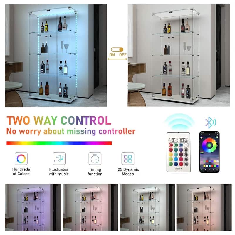 Tempered Glass Display Cabinet,Storage Cabinet,File Cabinet,with LED