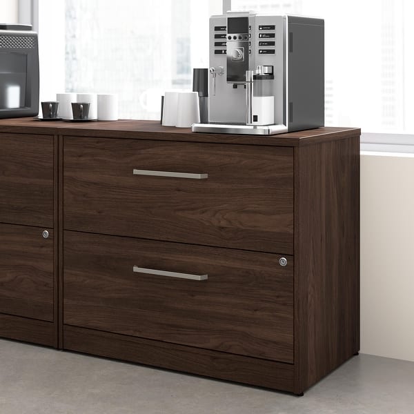 slide 2 of 14, Bush Business Furniture Vista 2 Drawer Lateral File Cabinet Black Walnut
