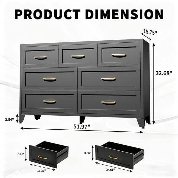 low profile dresser Nera Light Brown Oak with 6 Drawers sourced solid wood White-toned particle board 9-drawer dresser