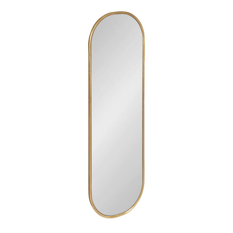 Kate and Laurel Caskill Capsule Framed Wall Mirror - 16x48 - Gold