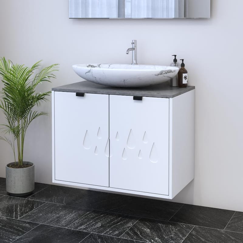 Teardrop 2D 80 Floating Bathroom Vanity (32" Width)