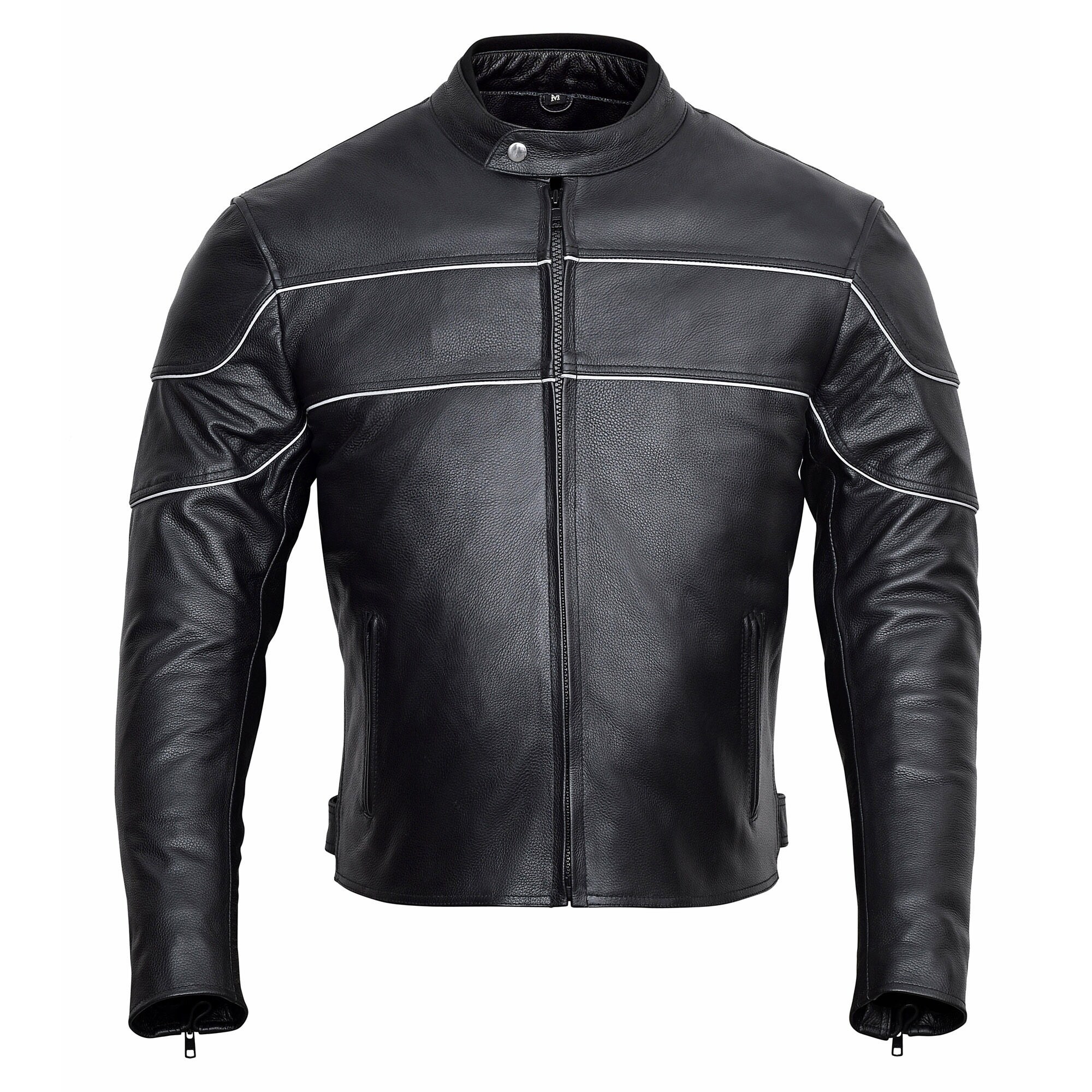 Shop Men S Classic Style Leather Motorcycle Jacket Ce Body Armor