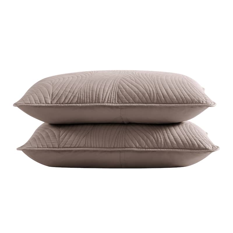 Brielle Stream Pillowcase (Set of 2) - King Sham - Light grey