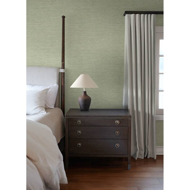 Chris Loves Julia x A-Street Prints Roderick Seafoam Textured Wallpaper