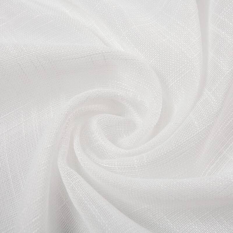 DriftAway Twist Tab Linen Textured Sheer Window Curtains