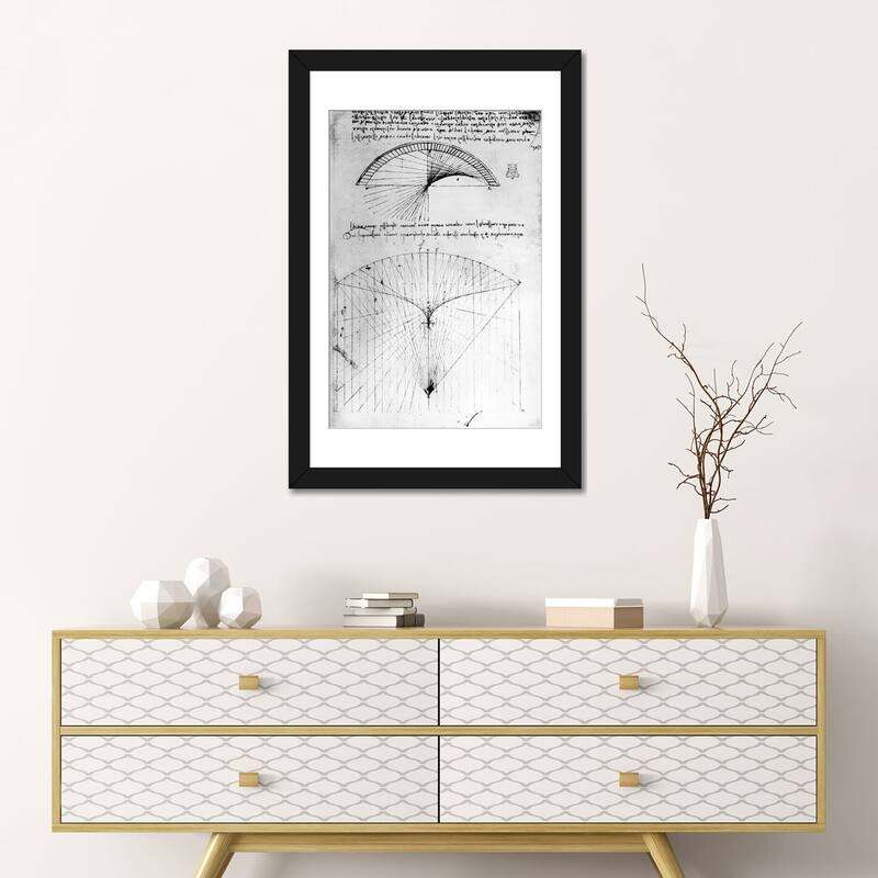 iCanvas "Studies of concave mirrors of constant and parabolic curvatures" by Leonardo da Vinci