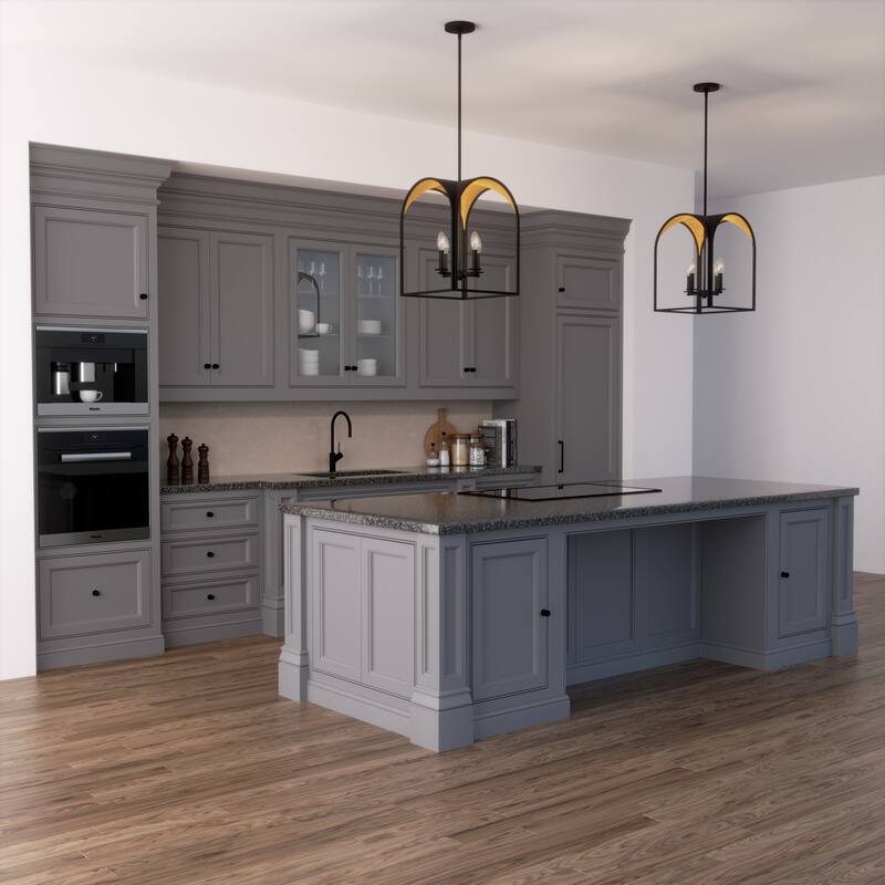 Hunter 15" Dukestown 4-Light Lantern Pendant - Kitchen Island, Dining Room, Entry - Contemporary, Industrial, Transitional