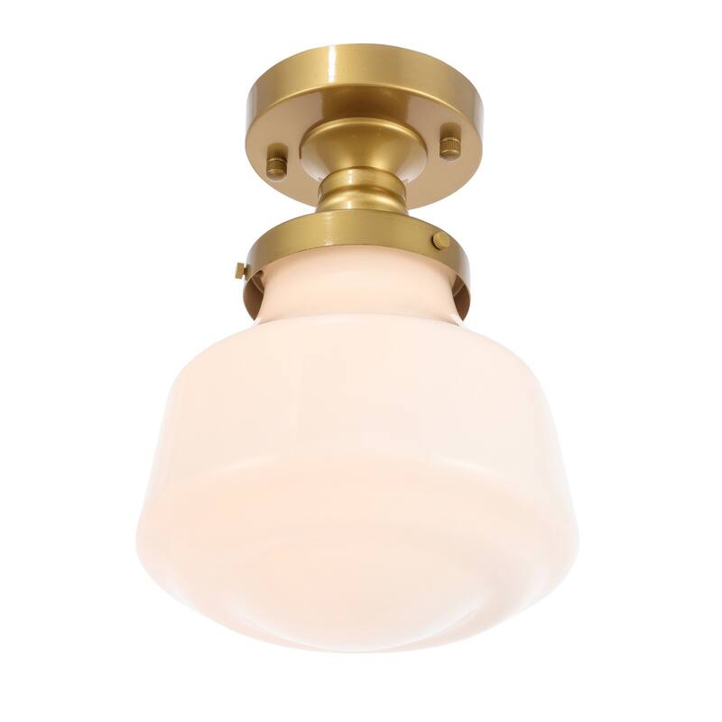 Nyle 1-Light Frosted Glass Flush mount