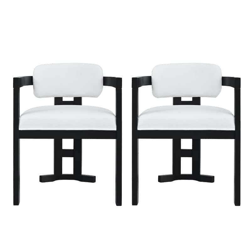 Christopher Knight Home - Evelyn Upholstered Rubberwood Dining Chairs for Stylish and Comfortable Dining Spaces (Set of 2)