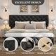 preview thumbnail 5 of 31, Bed Frame with 4 Storage Drawers, Linen Upholstered Platform Bed Frame with Adjustable Headboard