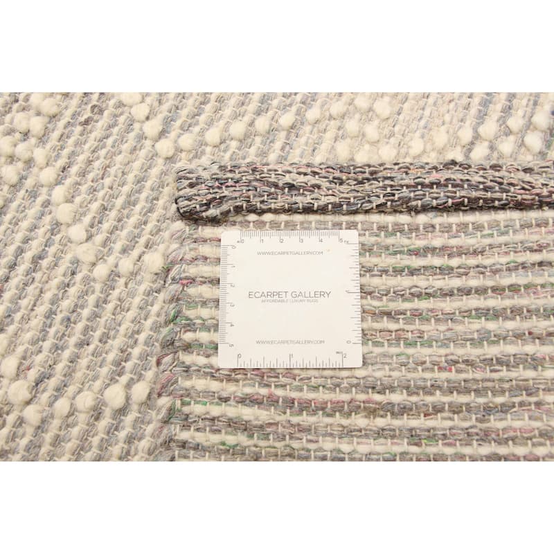 ECARPETGALLERY Braid weave Sienna Cream Wool Rug - 5'0 x 7'10