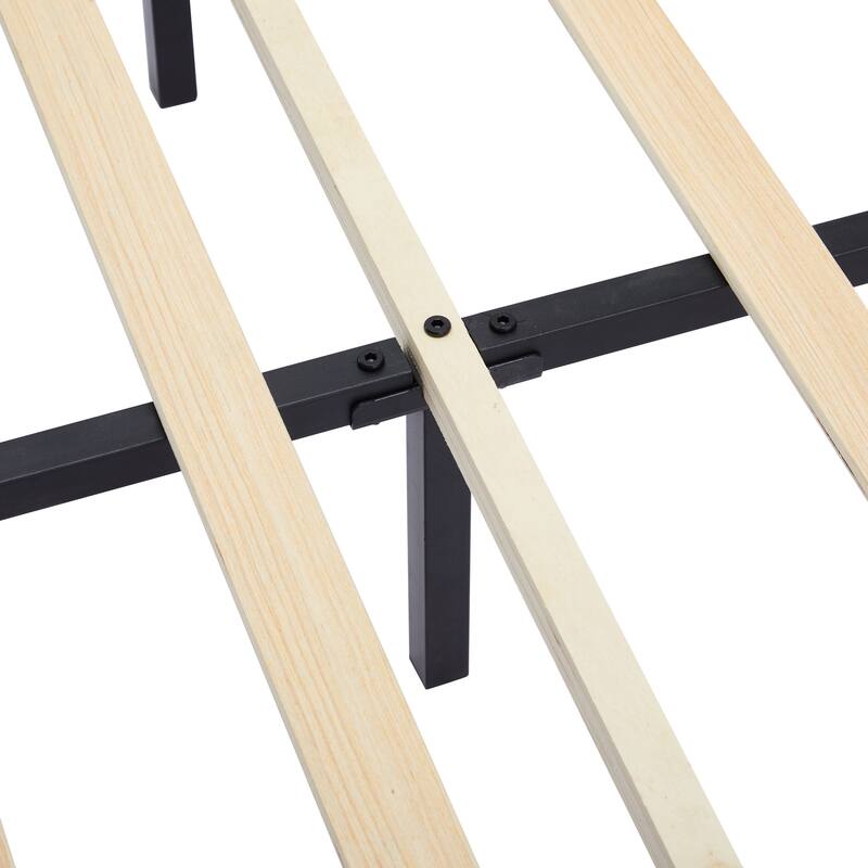 Twin Size Flower-Shape Upholstered Bed with LED Light Strip, Adjustable Headboard, Pink