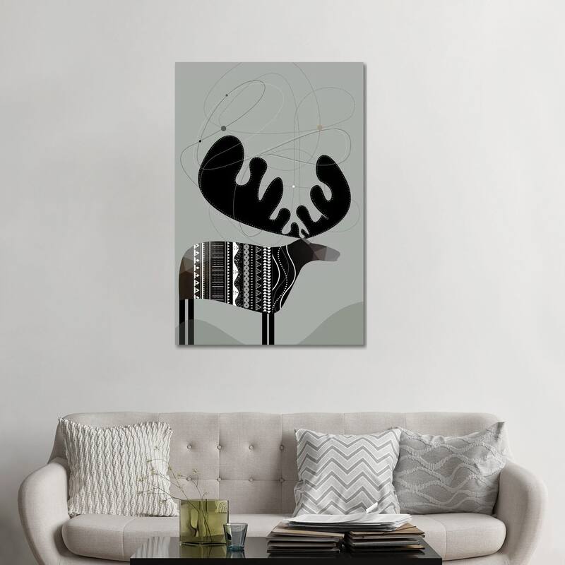 iCanvas "Moose" by Soul Curry Art & Illustrations Canvas Print - 48x32x1.5