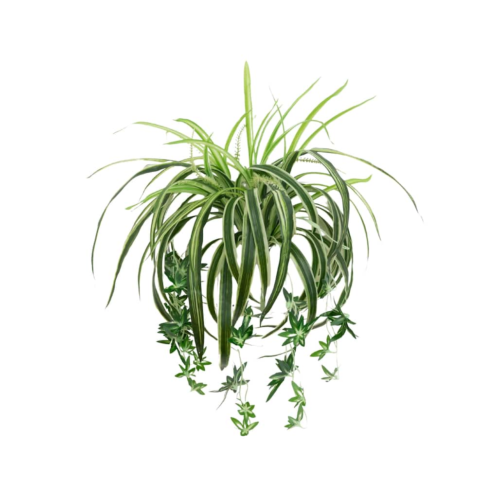 24-in UV Resistant Artificial Spider Bush (Indoor/Outdoor) - Set of 3