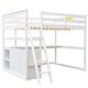 preview thumbnail 8 of 32, Wood Loft Bed Sturdy Frame with Desk and Shelves,2 Drawers,Full Size