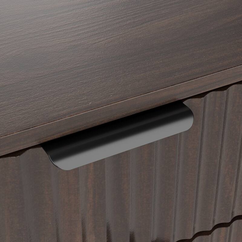 Homy Casa Farmhouse Double Tilt-Out Trash Cabinet, 20/10 G Recycling Bin, Barn Door Laundry Sorter with Drawer, Kitchen Tilt Out