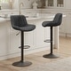 preview thumbnail 13 of 60, Art Leon Adjustable Height Swivel Barstool, Set of 2 Black
