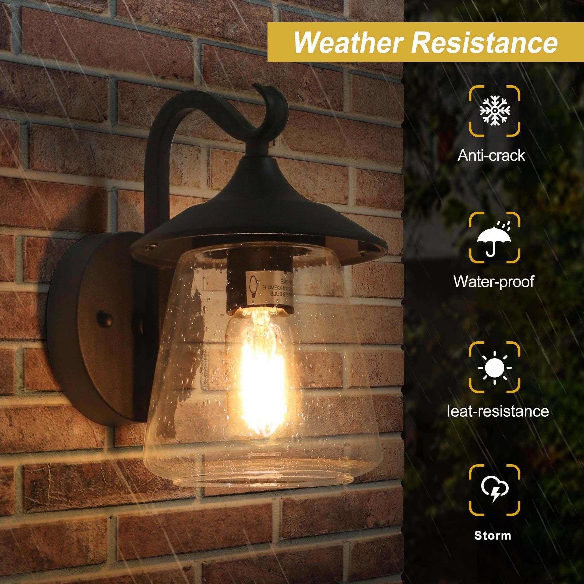 lutec cate exterior wall lantern in brown black