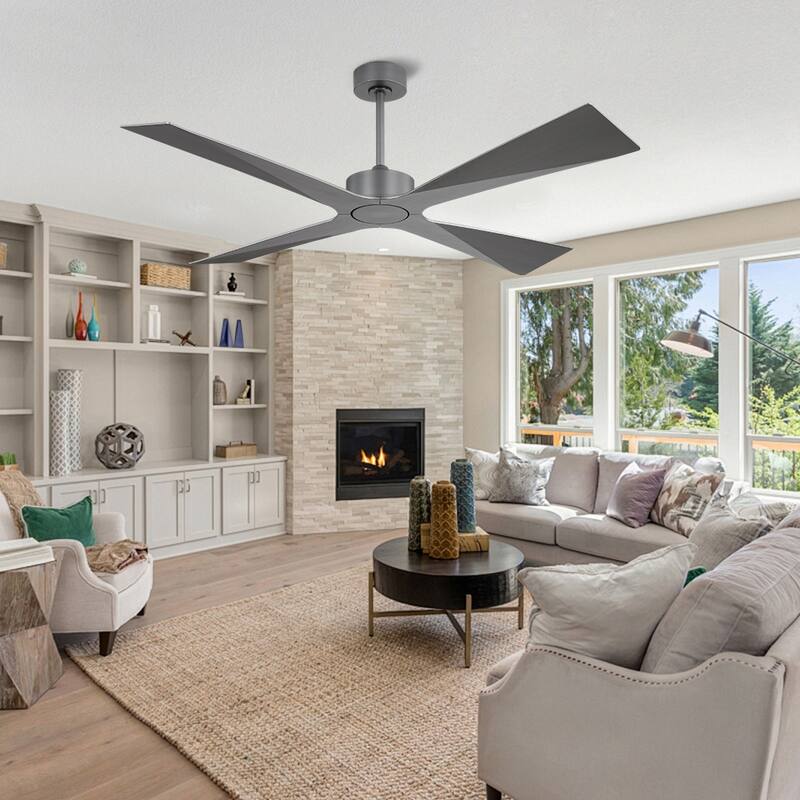 MLiAN 54 In. 4 -ABS Blades Wet Rated Outdoor Ceiling Fan with Remote