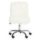 preview thumbnail 2 of 7, SAFAVIEH Whitney Faux Sheepskin Adjustable Office Chair - 26.4" x 26" x 31.1"