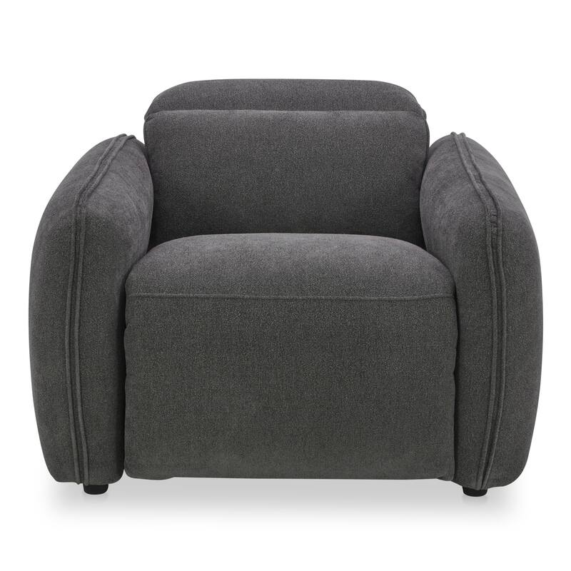 NADAAL STUDIOS Yarrow, Power Recliner Chair, Polyester Upholstery, High-Density Foam Cushions, Dusk Grey