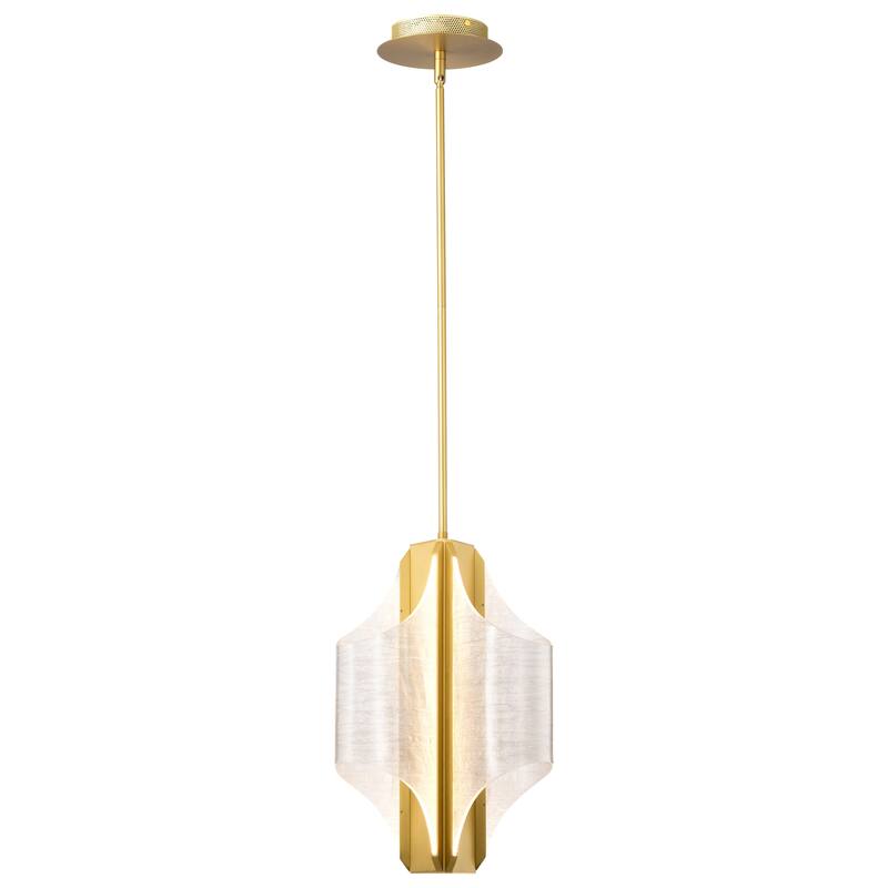 Idris LED 3 Light Pendant Vintage Brass Finish Light Guide Panels - Vintage Brass