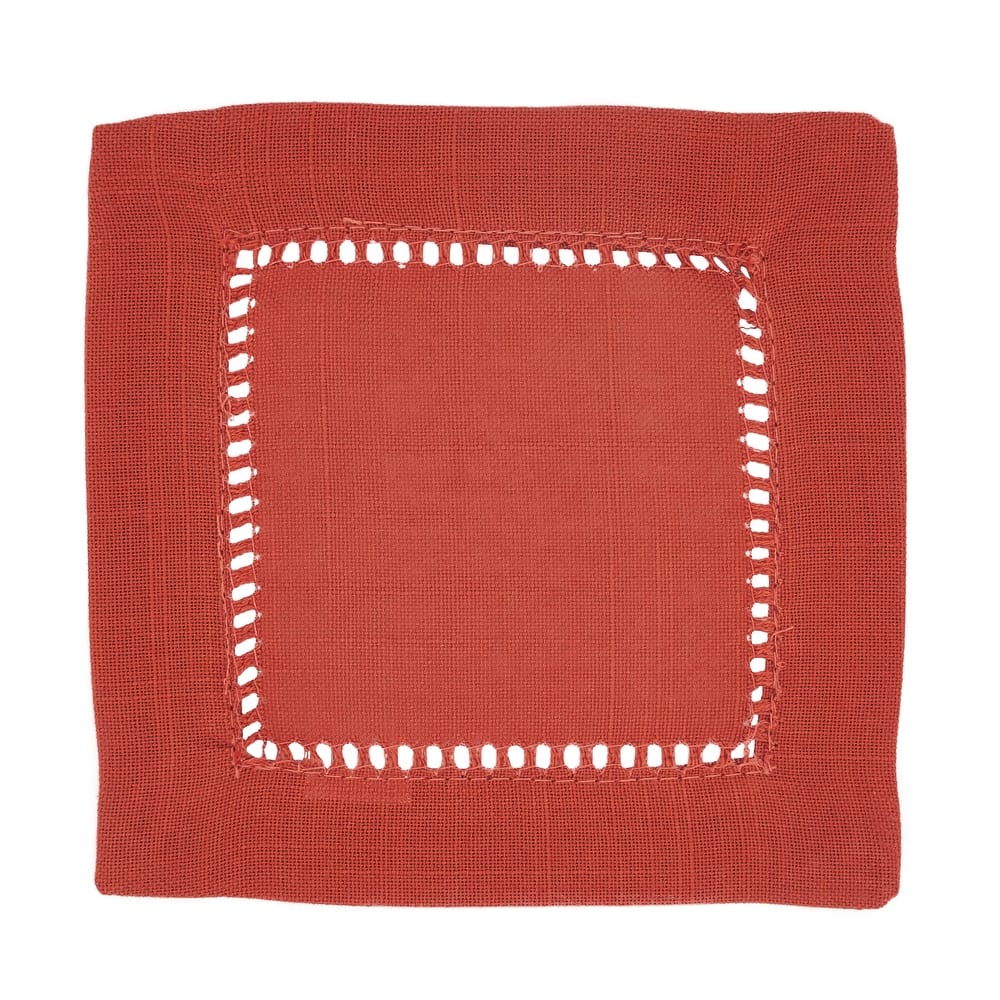 Hemstitched Border Design Dinner Napkins (Set of 12)