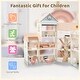 preview thumbnail 10 of 8, Wooden Corner Dollhouse Playset with 41 Pieces Accessories for Kids 3+ Years Old - 34" x 12.5" x 37" (L x W x H)