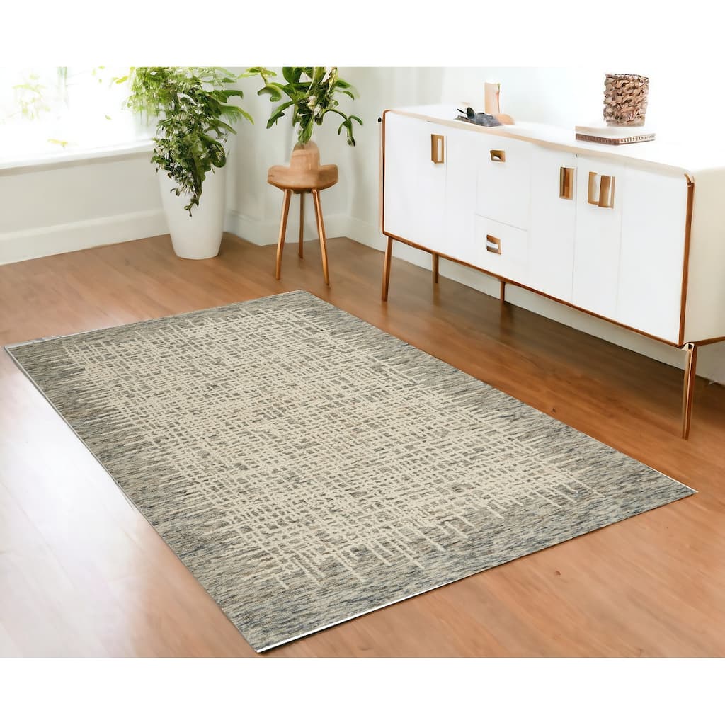 Faqu Power Loomed Abstract Modern Soft Area Rug By HomeRoots - 69' X '45' X '0.5