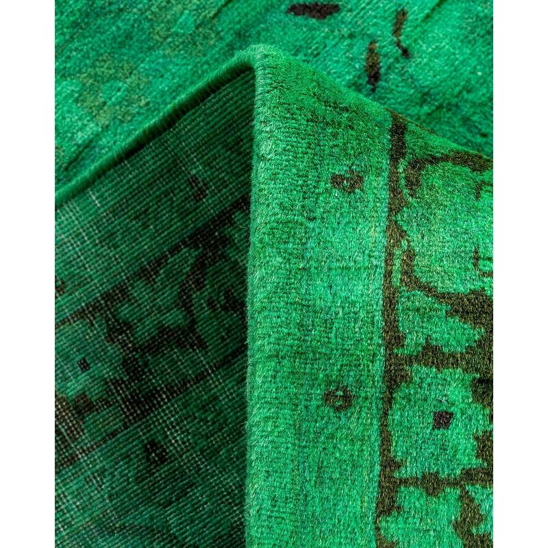 Contemporary Overdyed Wool Hand Knotted Runner - 2' 6" x 10' 2"