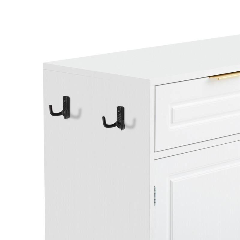 Farmhouse 59.1" Sideboard Cabinet with 3 Drawers and Open Shelf for Dining Room, Living Room, Entryway