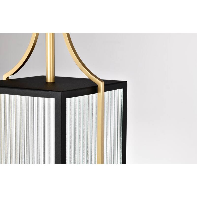 Holden Outdoor Post Lantern Gold and Black Finish Clear Glass