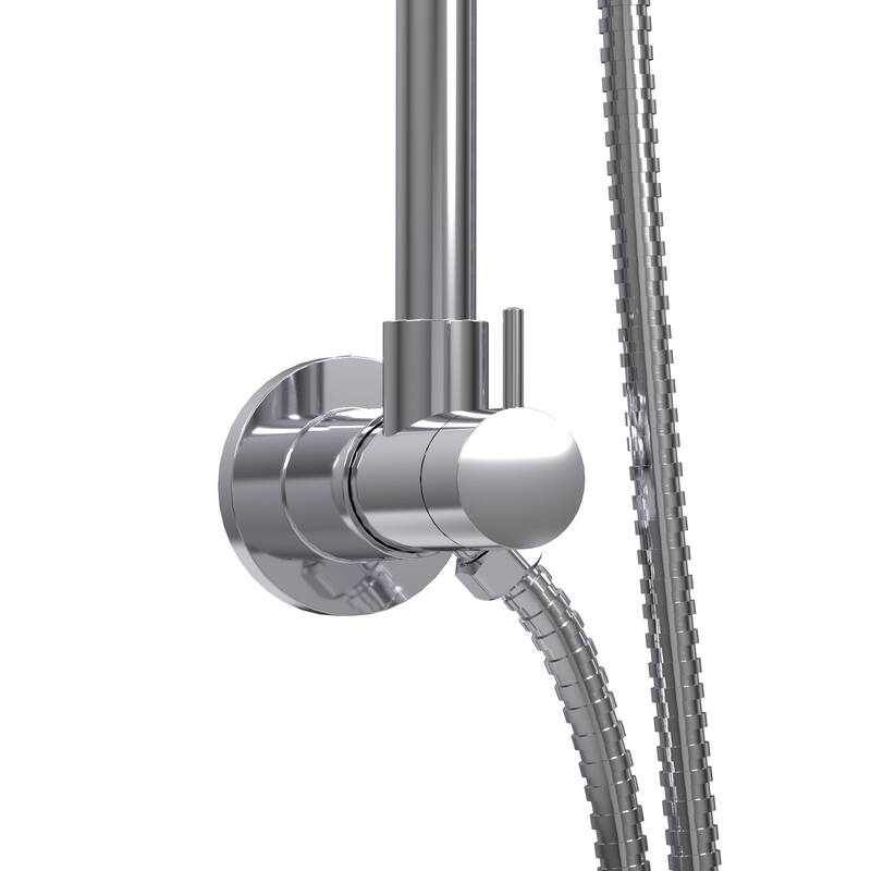 SeaBreeze II 8-in Rain Showerhead with Multi-function Handshower and Adjustable Slide Bar Chrome 1.8 GPM