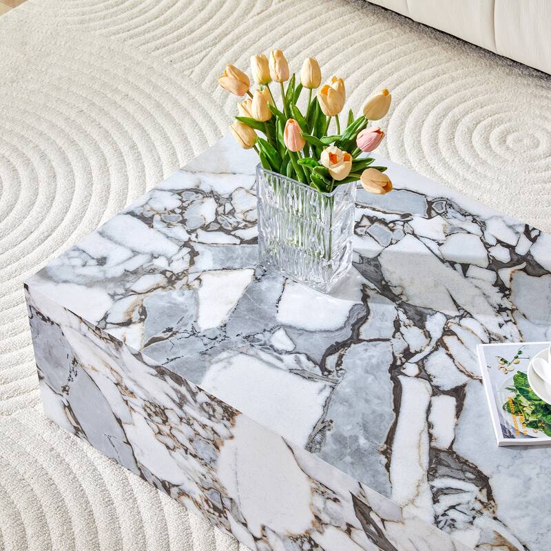 Rectangular Wooden Coffee Table, Living Room Center Table