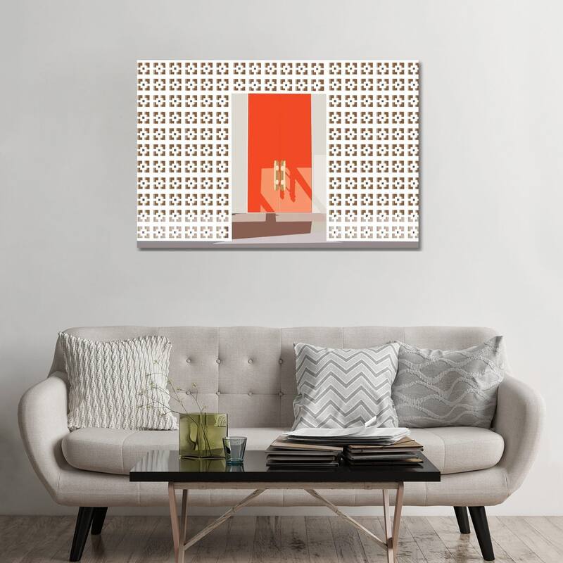iCanvas "Mid Century Modern Front Door" by Jen Bucheli Canvas Print - 32x48x1.5