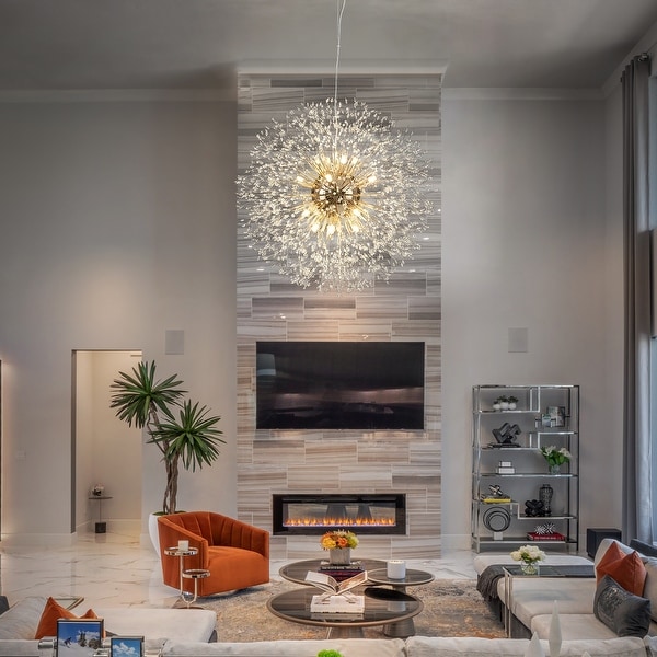 Contemporary 16 20 Light Glam Firework Crystal Sputnik Chandelier Dandelion Pendant Light On Sale Bed Bath Beyond 40945636
