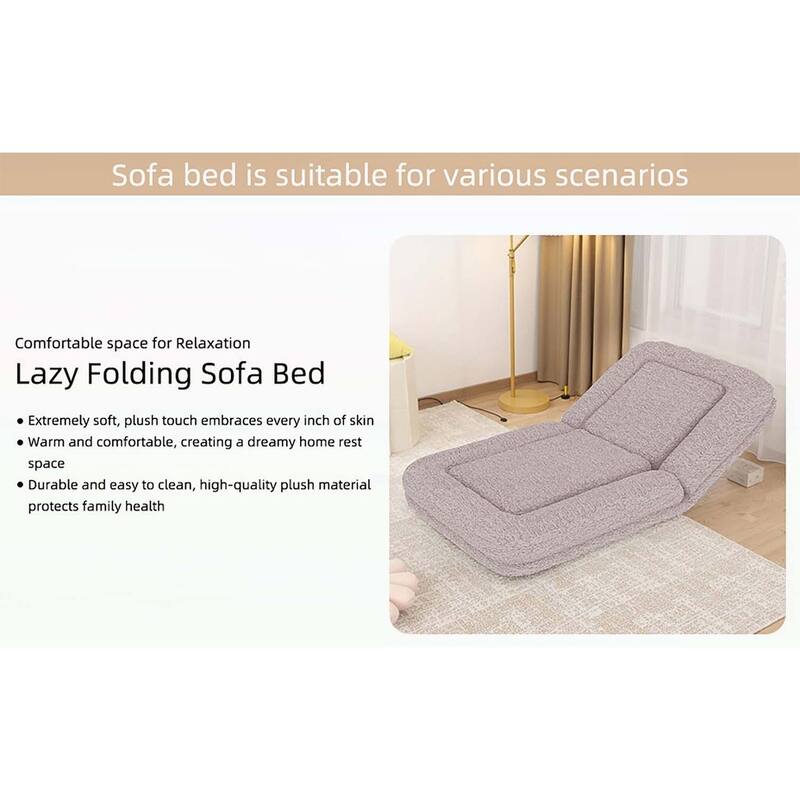 Sleek Modern Design Folding Sofa Chair with 5 Adjustable Positions for Gaming,Meditation,and Relaxation