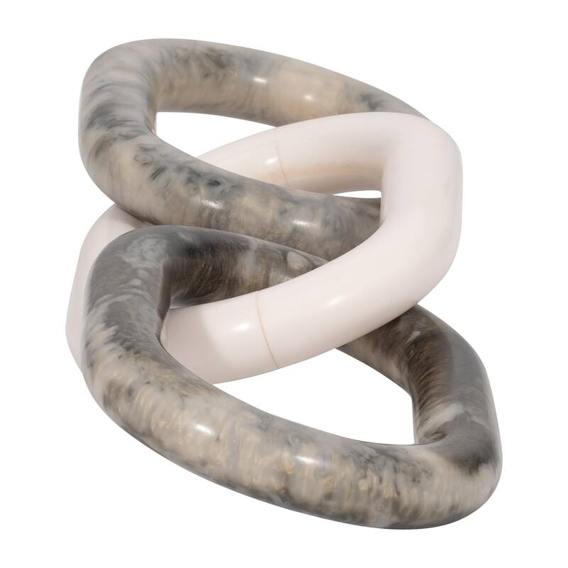 Modern Chain Linked Art Sculpture for Contemporary Spaces - 21" - 21" x 6" x 1"